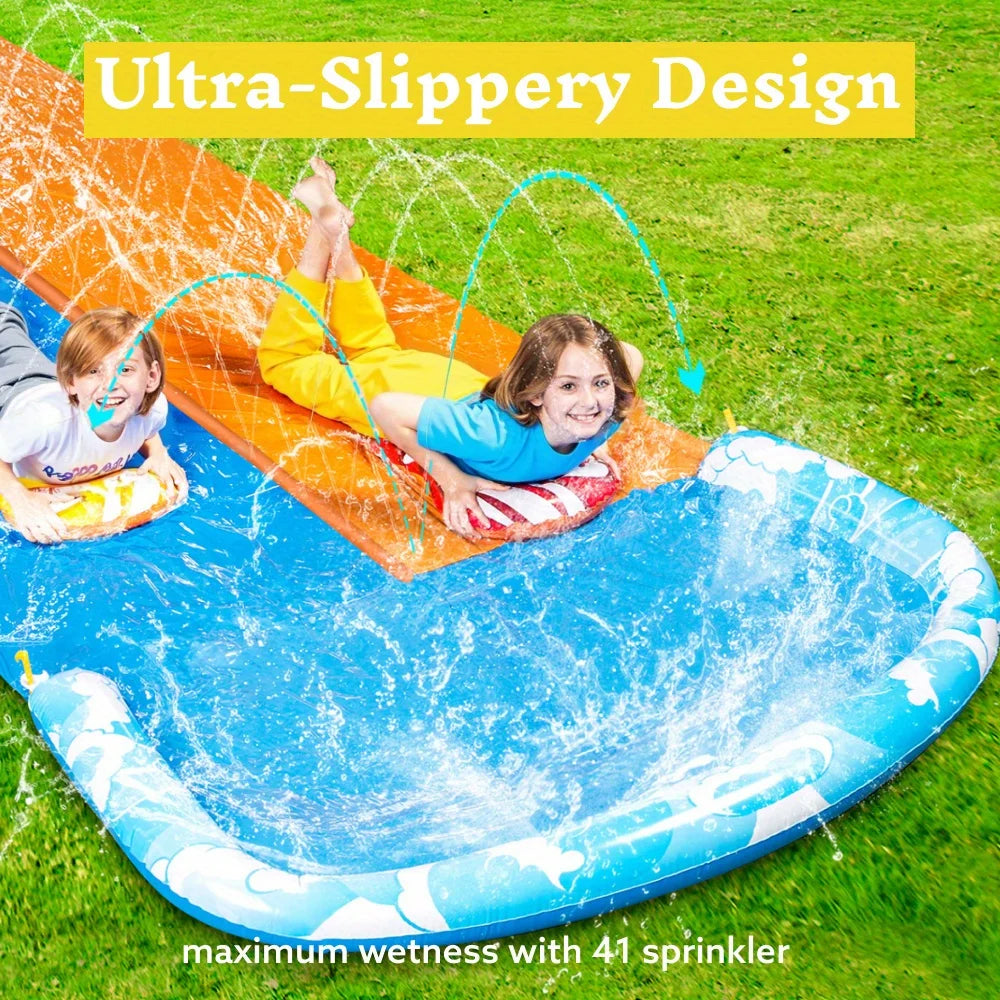 Joyfy Mega Inflatable Water Slide With Dual Racing Lanes