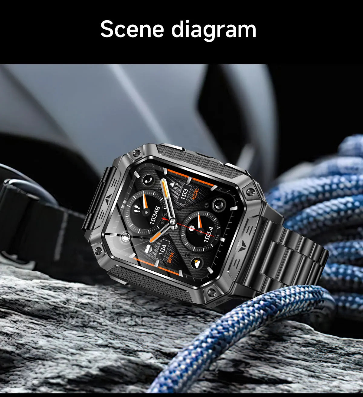 GPS Smart Watch AMOLED 1400mAh Waterproof Fitness Tracker Bluetooth Call
