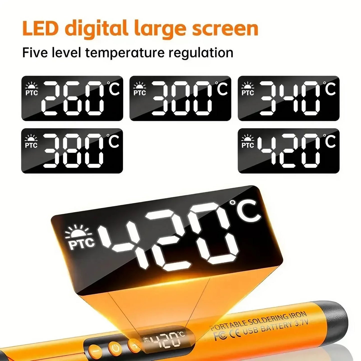 USB Rechargeable Mini Soldering Iron Wireless Pen Type C Charging Control