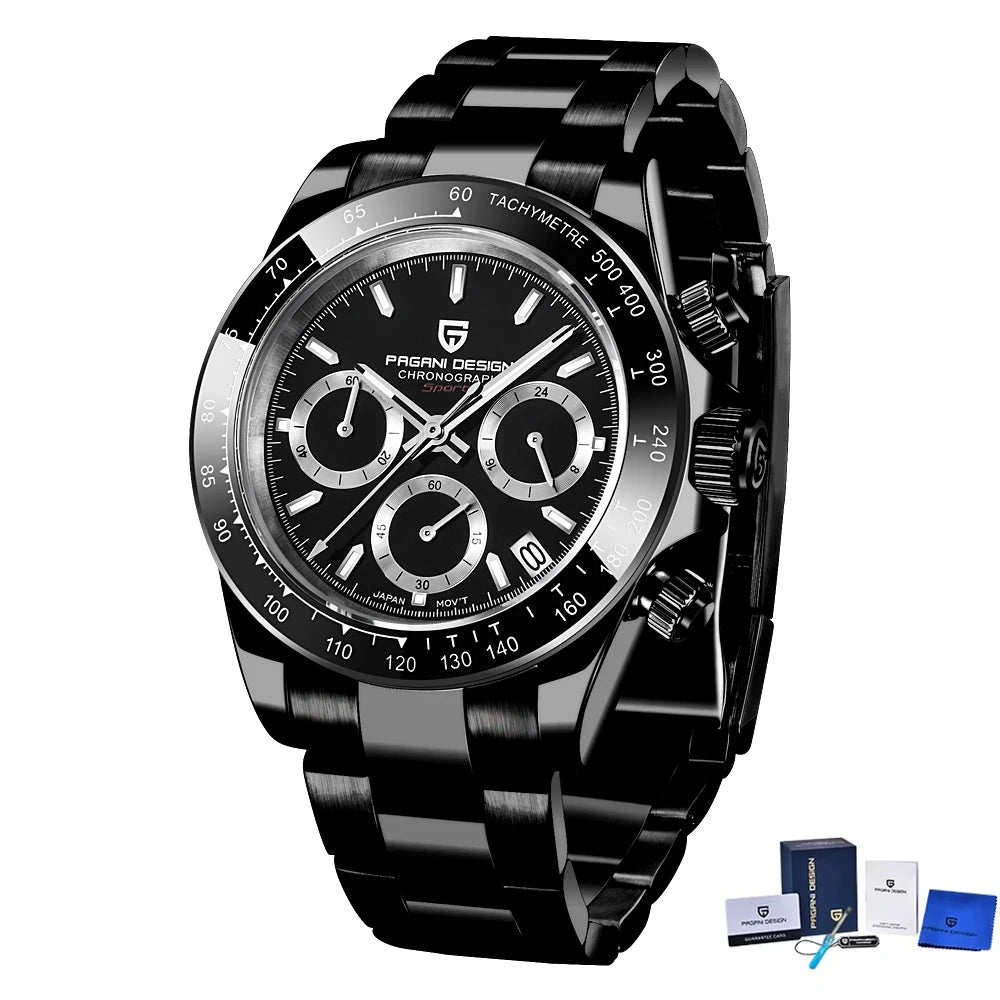 PAGANI DESIGN Men's Sports Quartz Watch With Sapphire Crystal