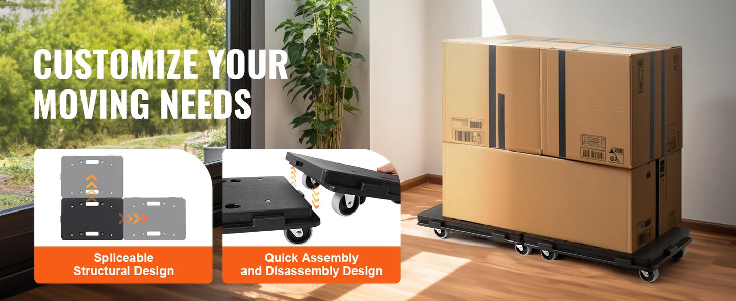 SucceBuy Furniture Mover Dolly With Interlocking Design 500 Lb Capacity