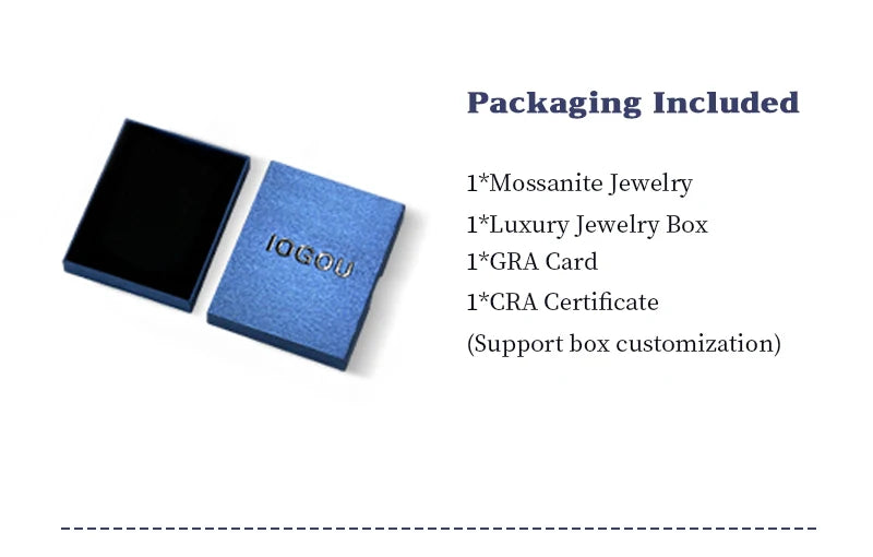 IOGOU Moissanite Jewelry Set Sterling Silver Infinity Necklace Earrings