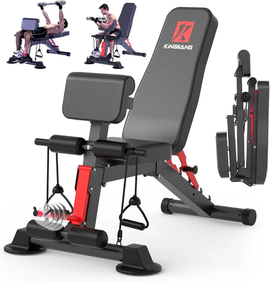 14-In-1 Foldable Dumbbell Bench With 6 Adjustable Levels For Full Body Workout
