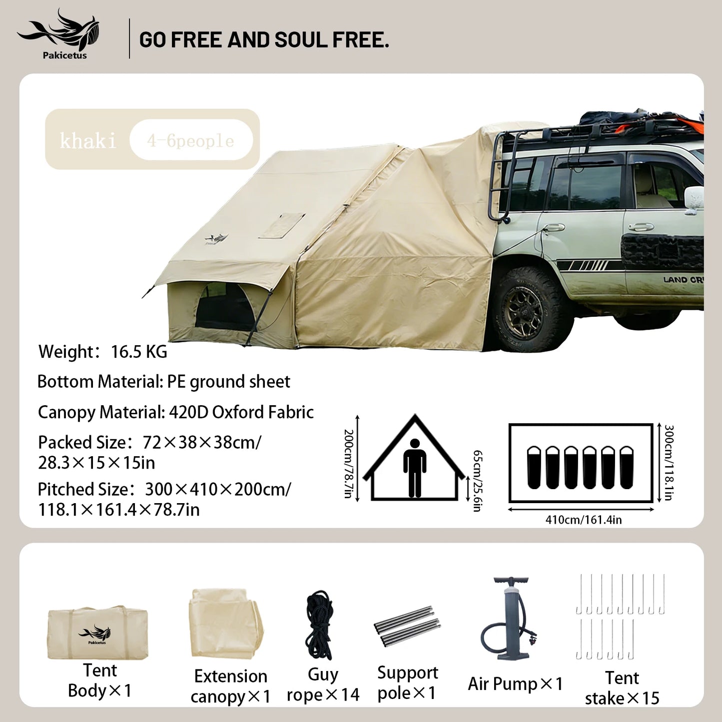 Inflatable Quick Setup Camping Tent Waterproof Family Portable Air Tent