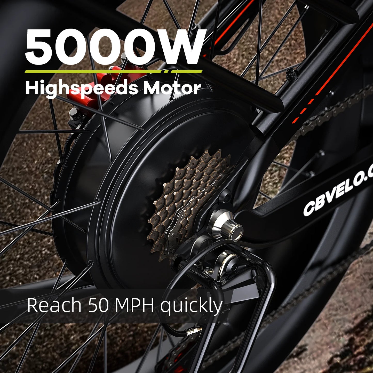 CYBERVELO EK9 5000W Off Road Electric Bike With 60V Battery