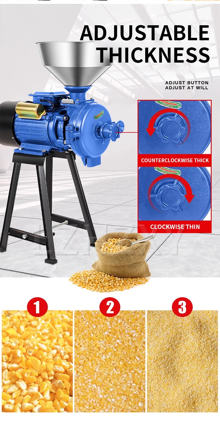 LZHZXY 220V Corn Grinder Multifunctional Dry And Wet Mill