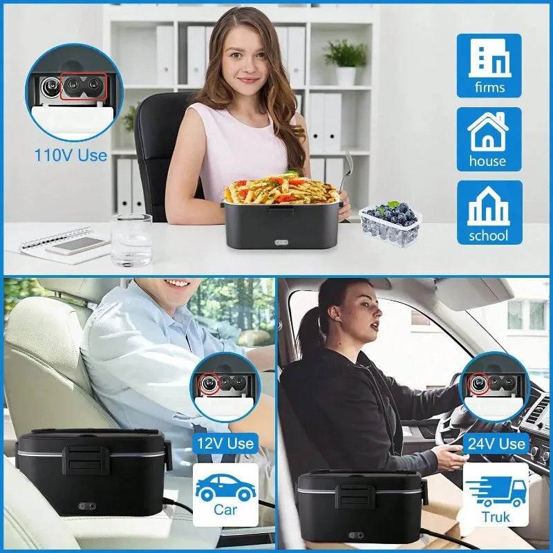 Premium Electric Heated Lunch Box With Stainless Steel Interior