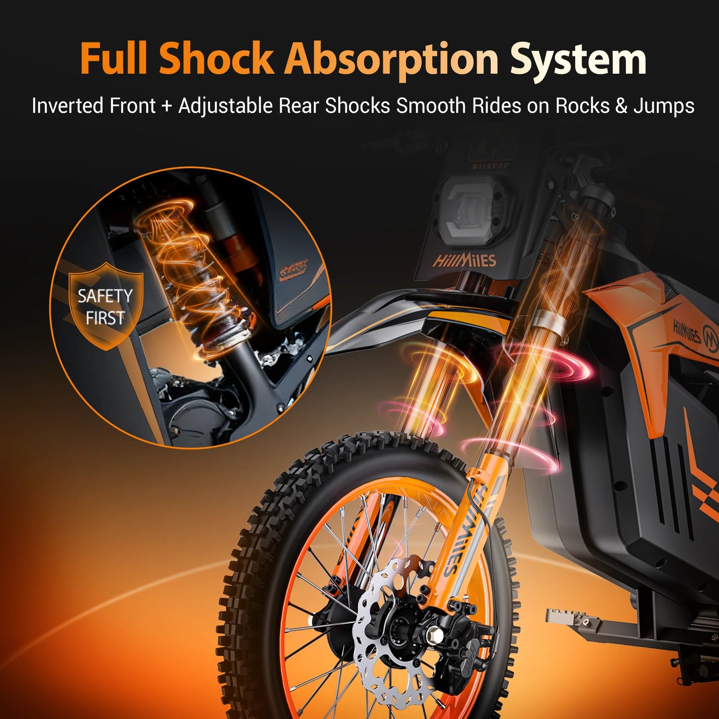 Engwe HillMiles MilePop Electric Dirt Bike 2000W With Dual Suspension