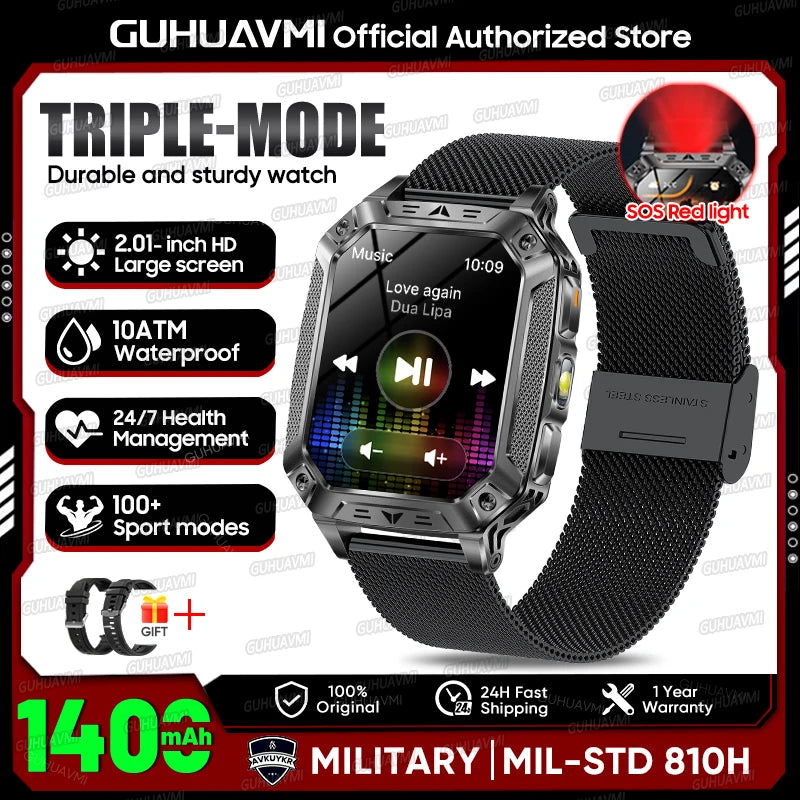 GPS Smart Watch AMOLED 1400mAh Waterproof Fitness Tracker Bluetooth Call