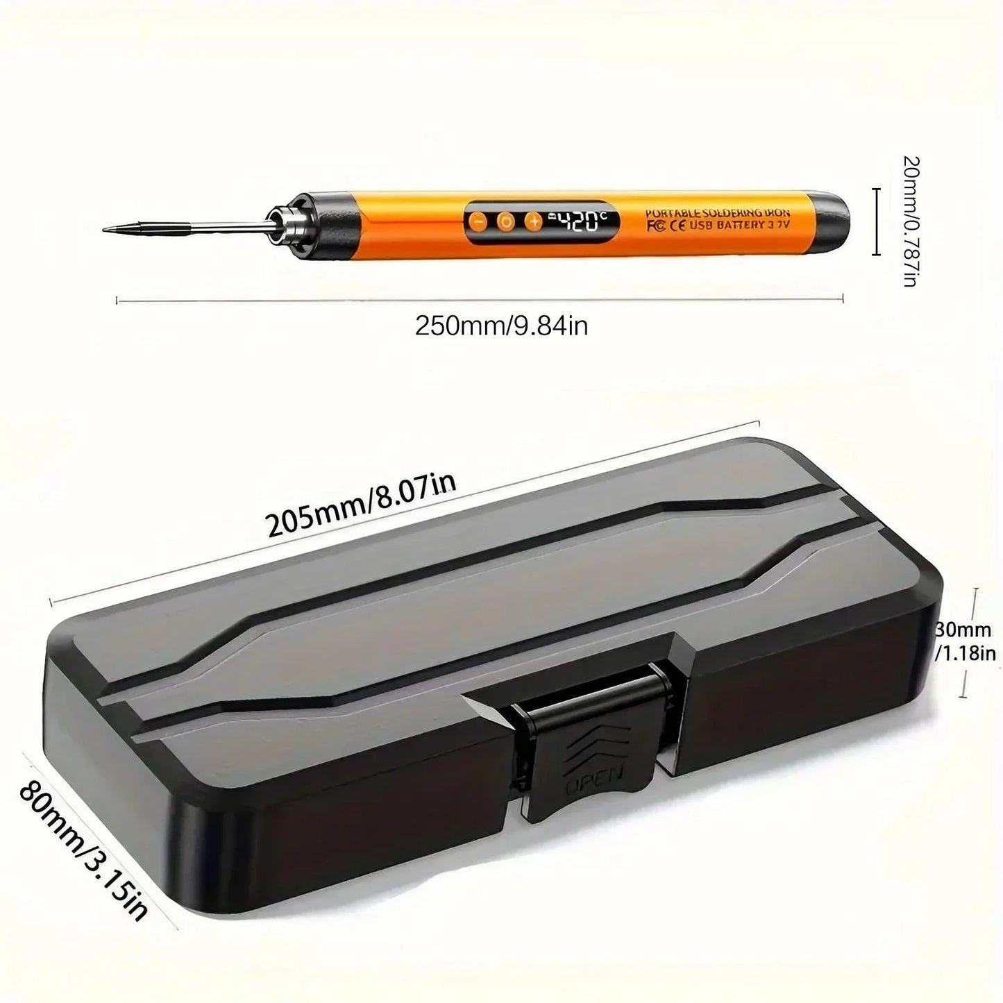 USB Rechargeable Mini Soldering Iron Wireless Pen Type C Charging Control