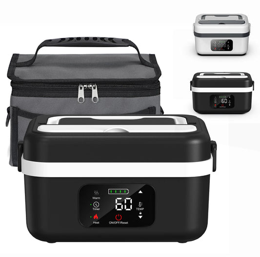 Wireless Electric Insulated Lunch Box With 60W Heating 8000mAh Battery