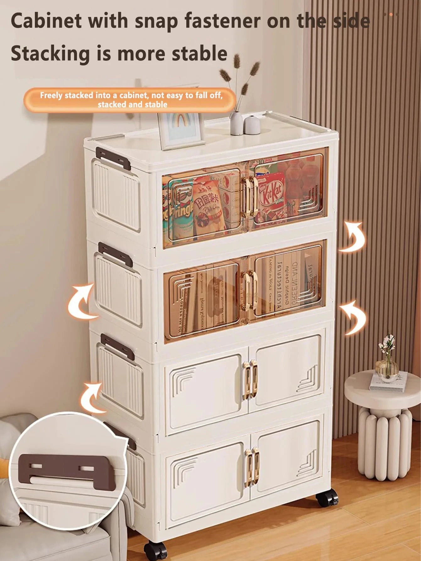 Multifunctional Folding Storage Cabinet Wardrobe Organizer For Home