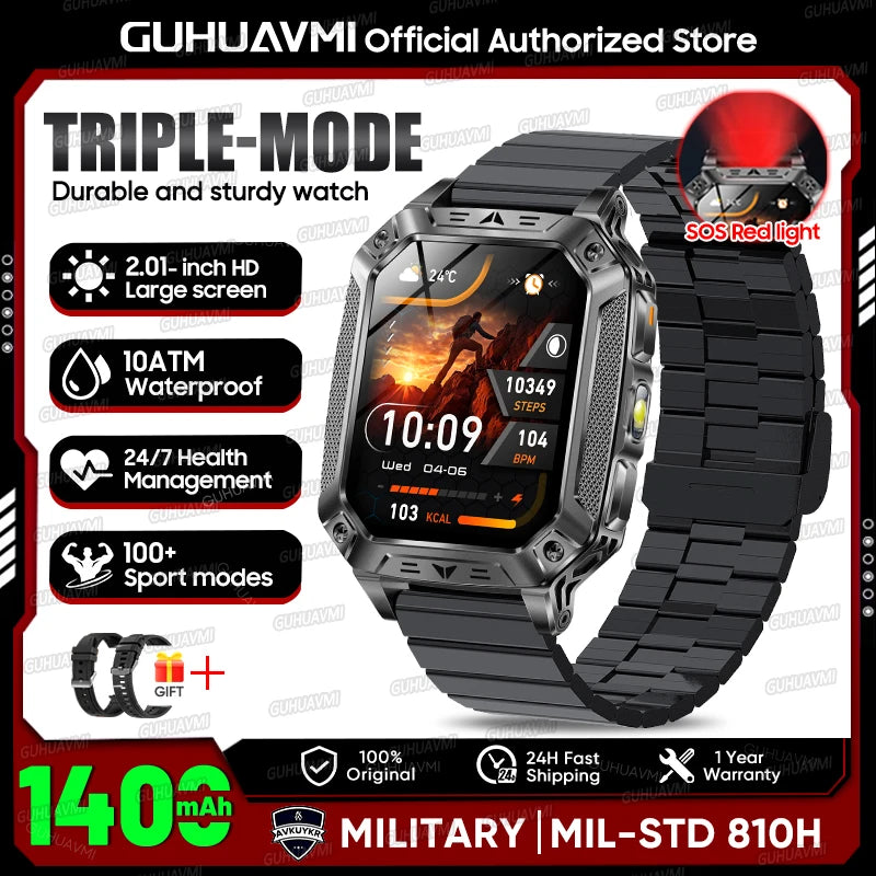 GPS Smart Watch AMOLED 1400mAh Waterproof Fitness Tracker Bluetooth Call