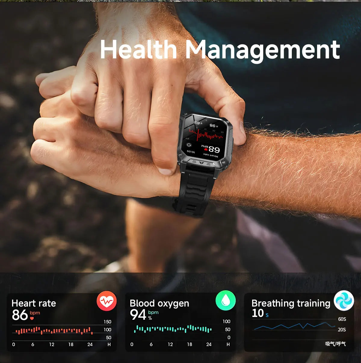 GPS Smart Watch AMOLED 1400mAh Waterproof Fitness Tracker Bluetooth Call
