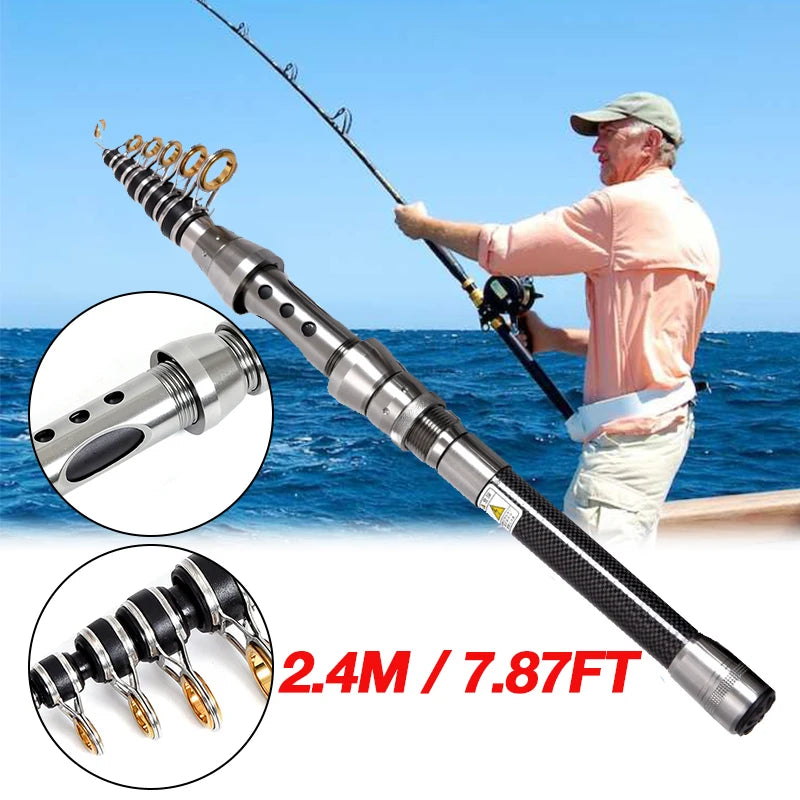 Telescopic Fishing Rod And Reel Kit With Lures And Accessories