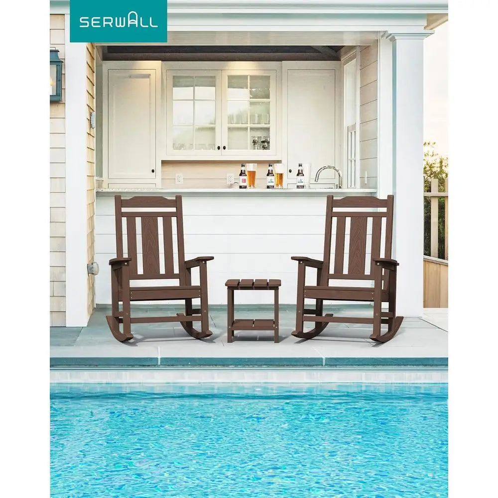 HDPE Oversized Outdoor Rocking Chair For Patio And All Weather