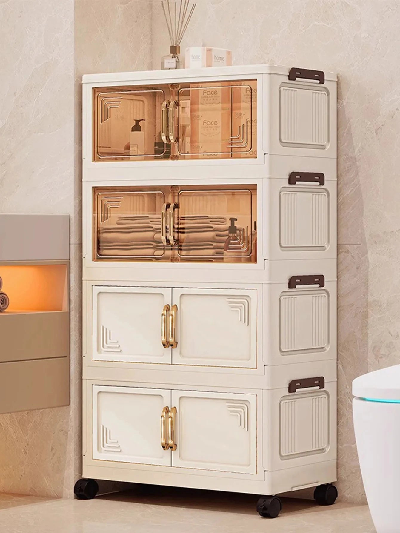 Multifunctional Folding Storage Cabinet Wardrobe Organizer For Home