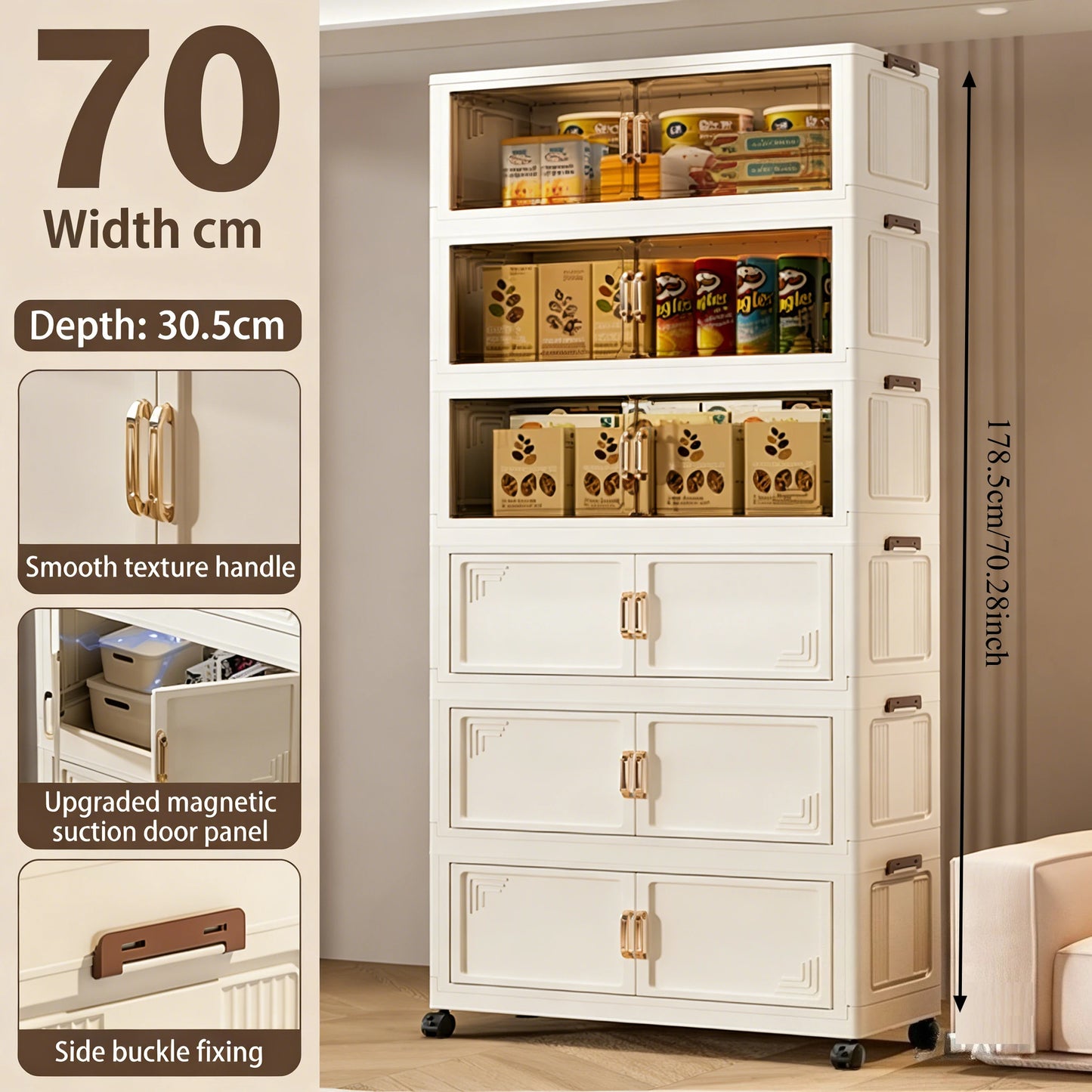 Multifunctional Folding Storage Cabinet Wardrobe Organizer For Home