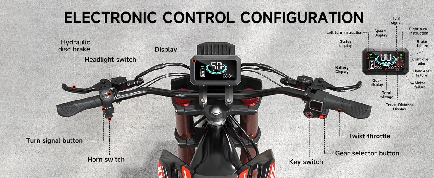 QRONGE X1 Spark 4500W Electric Dirt Bike