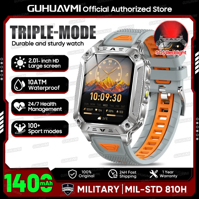 GPS Smart Watch AMOLED 1400mAh Waterproof Fitness Tracker Bluetooth Call