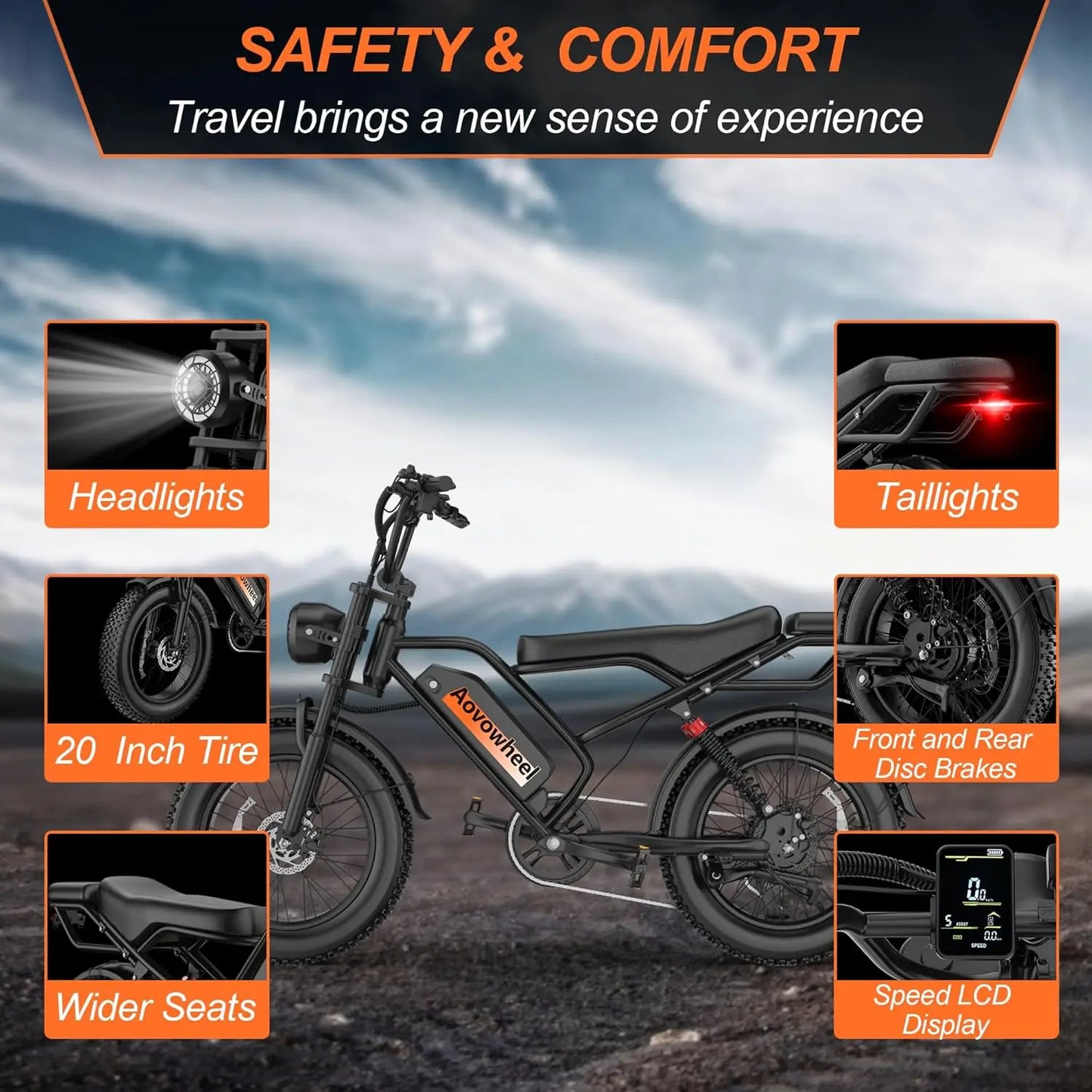 AOVOWHEEL AW2PRO Fat Tire Electric Bike