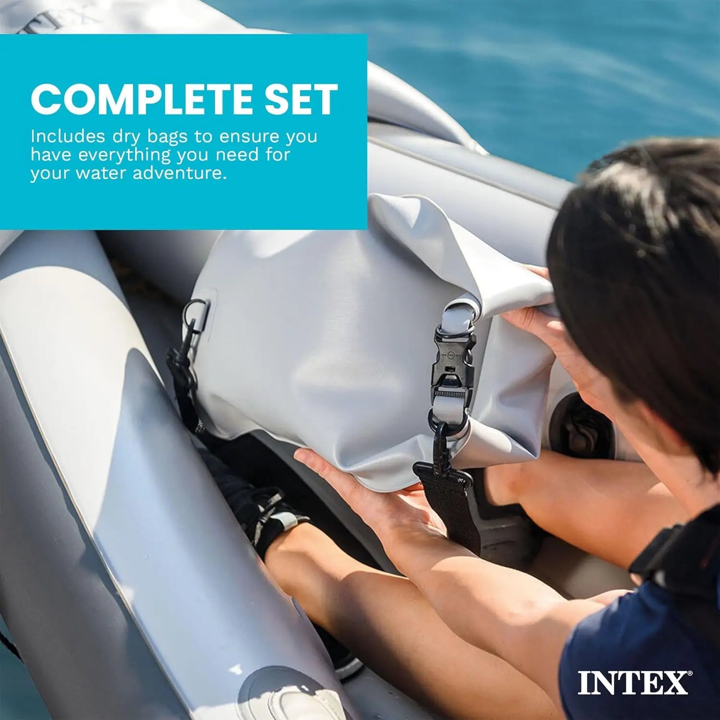 Dakota K2 2-Person Inflatable Kayak Set With Oars And Pump