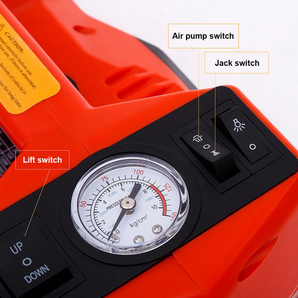 Electric Hydraulic Car Jack 12V DC 5Ton With LED Light
