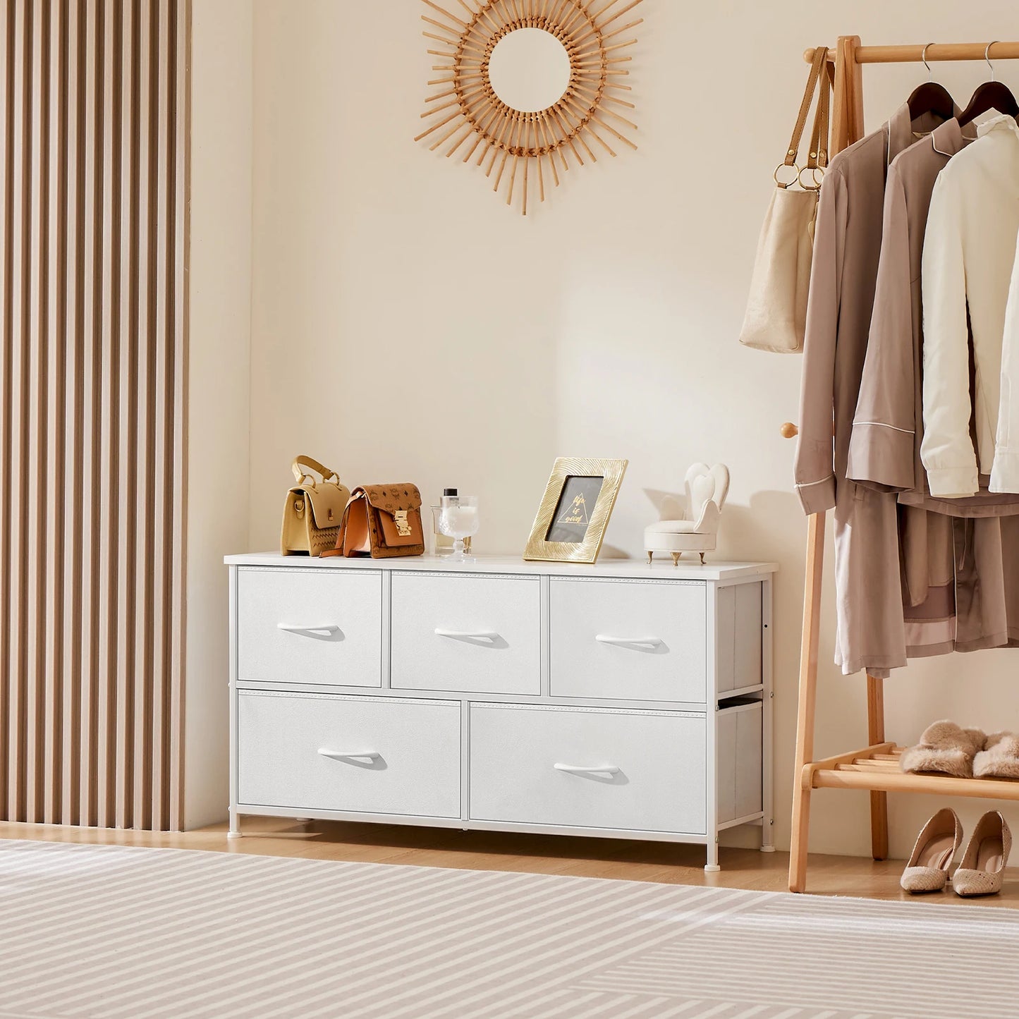 JHK Bedroom Wardrobe Storage Chest With Drawers For Bedroom