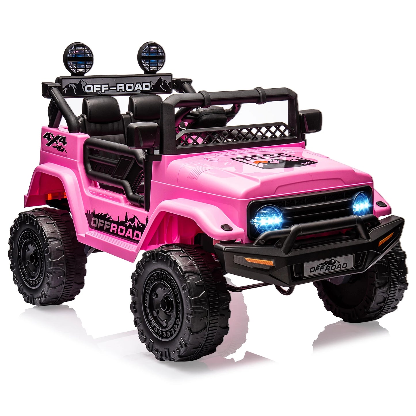 HiMISS 12V Kids Ride On Truck With Remote Control Bluetooth Lights