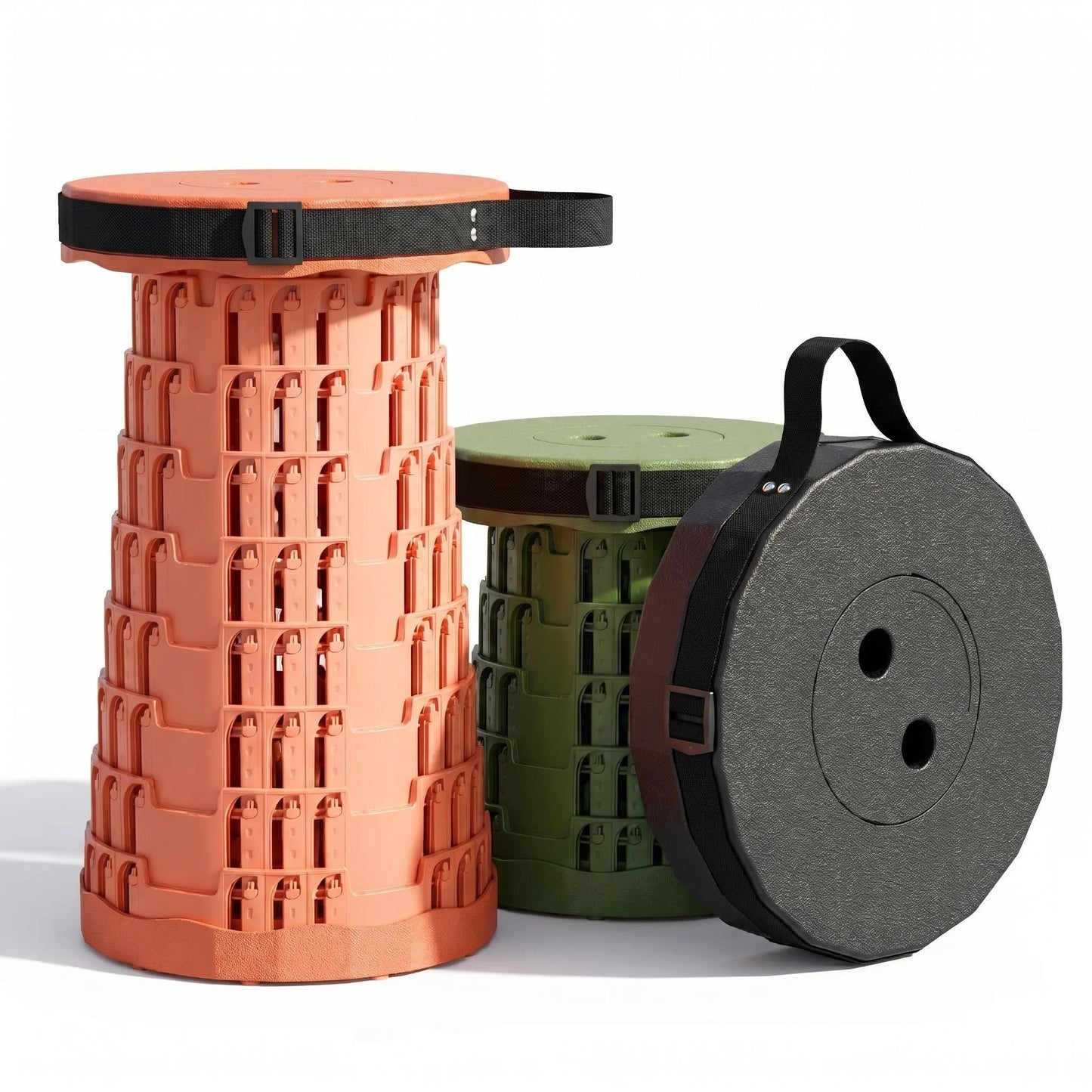 Adjustable Collapsible Camping Stool Portable Outdoor Seat For Hiking Fishing