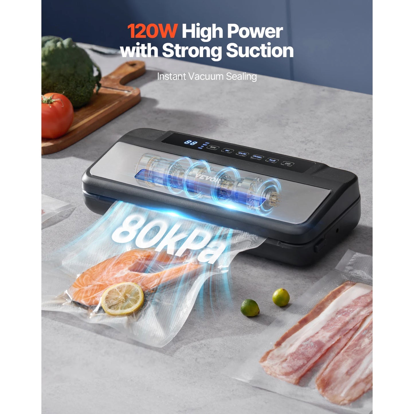 VEVOR 7-In-1 Electric Vacuum Sealer For Kitchen Food Storage