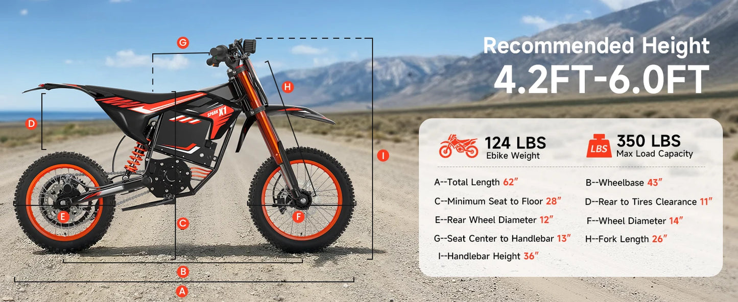 QRONGE X1 Spark 4500W Electric Dirt Bike