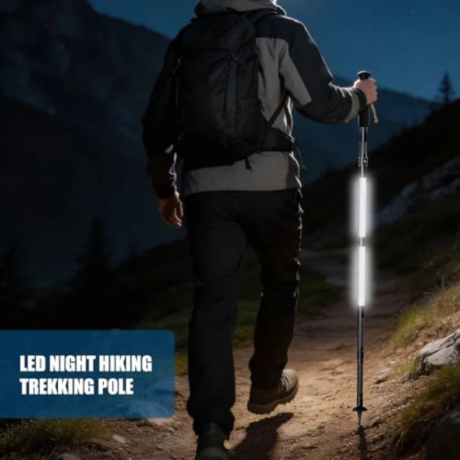 LED Walking Stick With Light 12 In 1 Adjustable Pole
