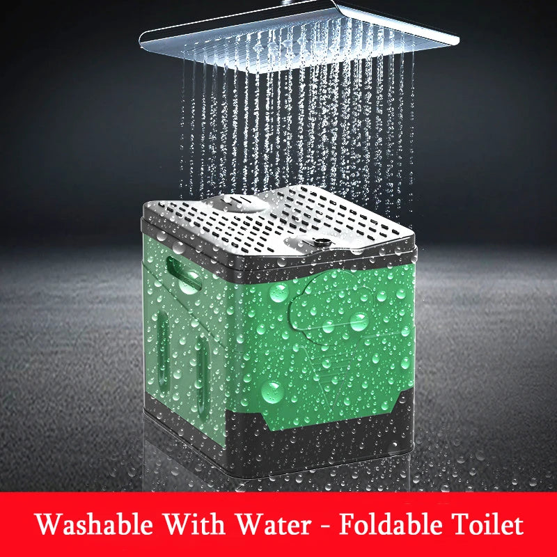 Outdoor Folding Portable Toilet For Camping And Travel Reusable
