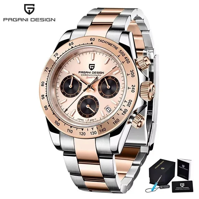 PAGANI DESIGN Men's Sports Quartz Watch With Sapphire Crystal