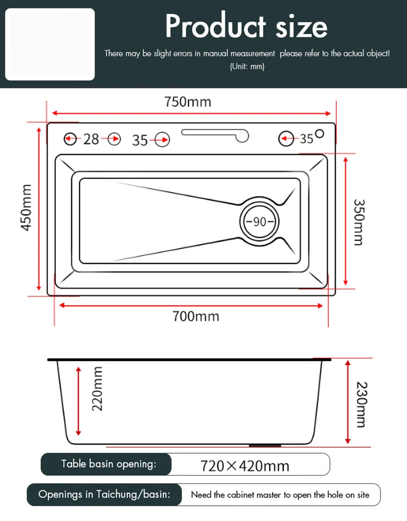 MYQualife 304 Stainless Steel Waterfall Kitchen Sink With Digital Display Faucet