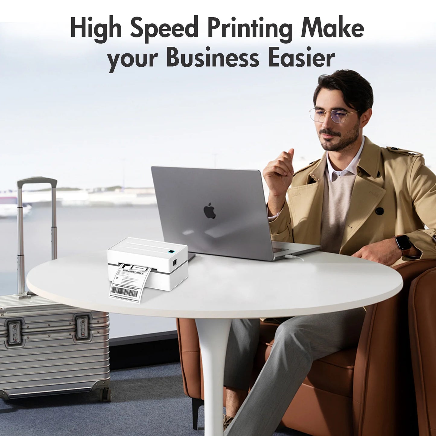 TakeYou Portable Thermal Label Printer 203DPI Bluetooth USB