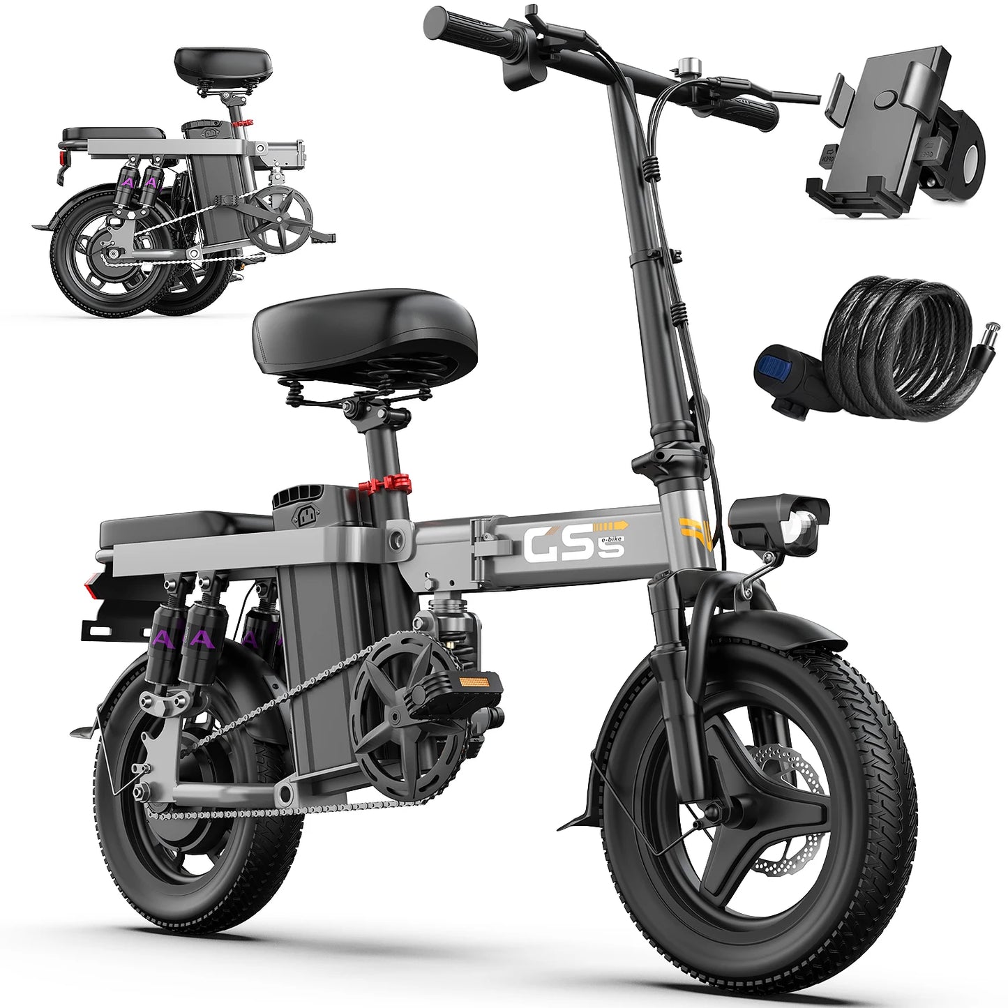 UPlee GS5 48V 15Ah Foldable Electric Bike 25-29 km/h