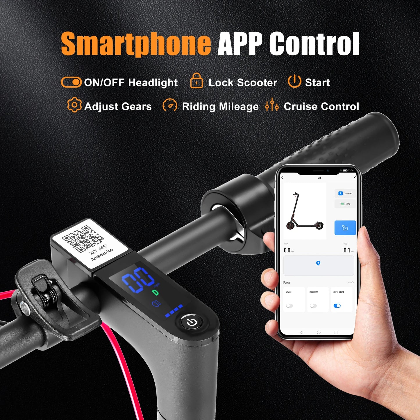 AILIFE Electric Scooter 350W A8 Mini Foldable Waterproof