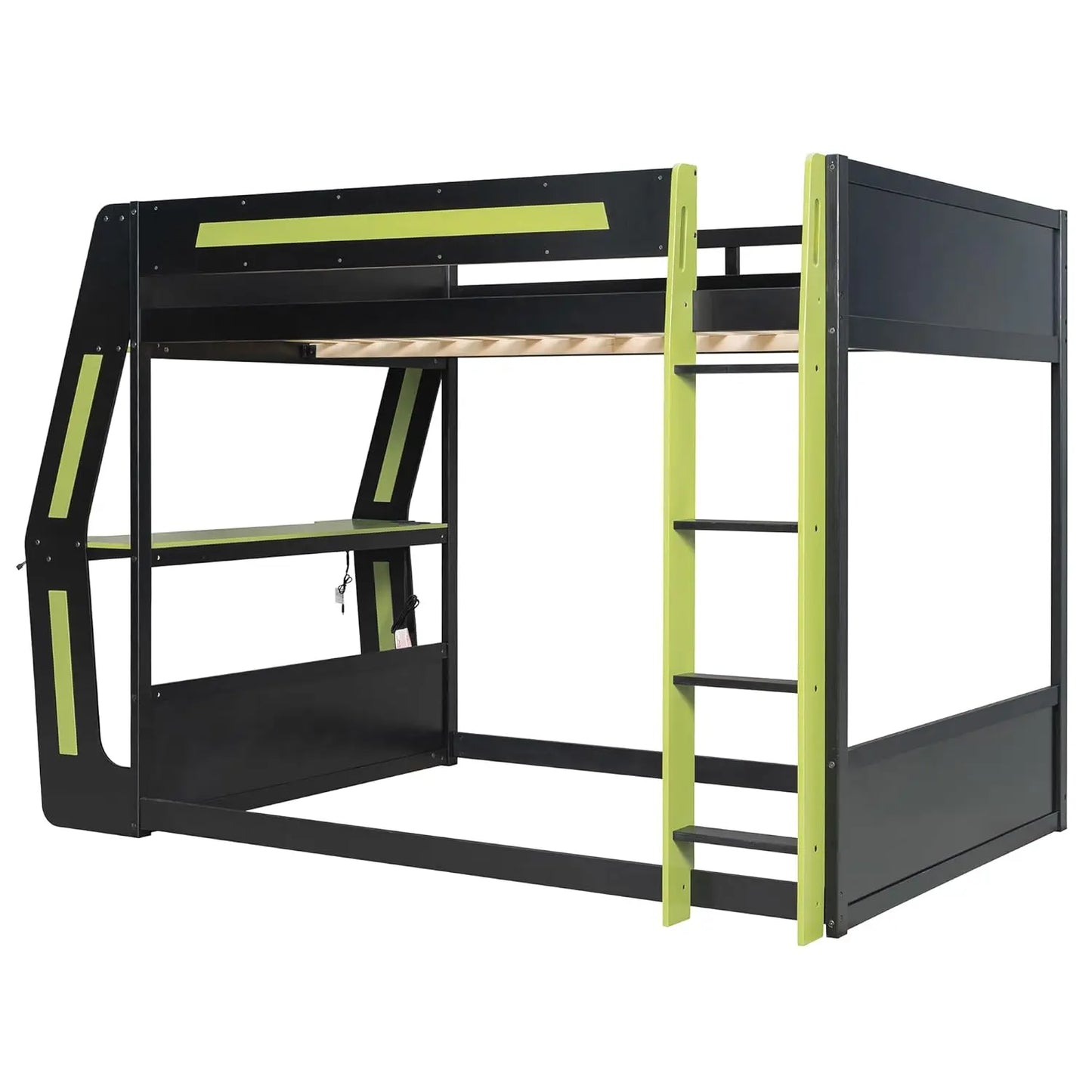Gaming Bunk Bed With RGB Desk USB Ports And LED Light Strip
