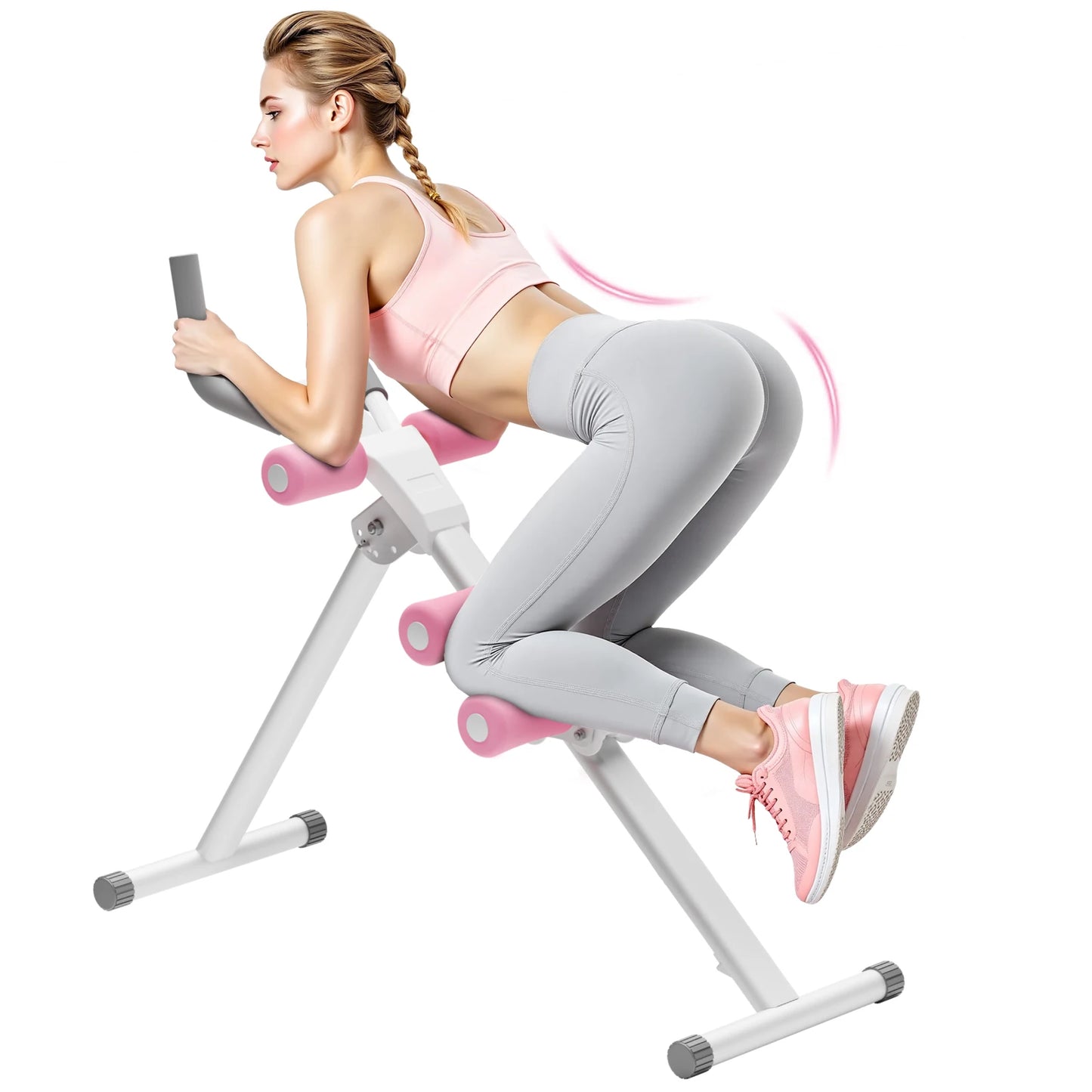 Foldable Ab Machine Core Workout Equipment 4 Level Waist Toner 250 Lb Capacity