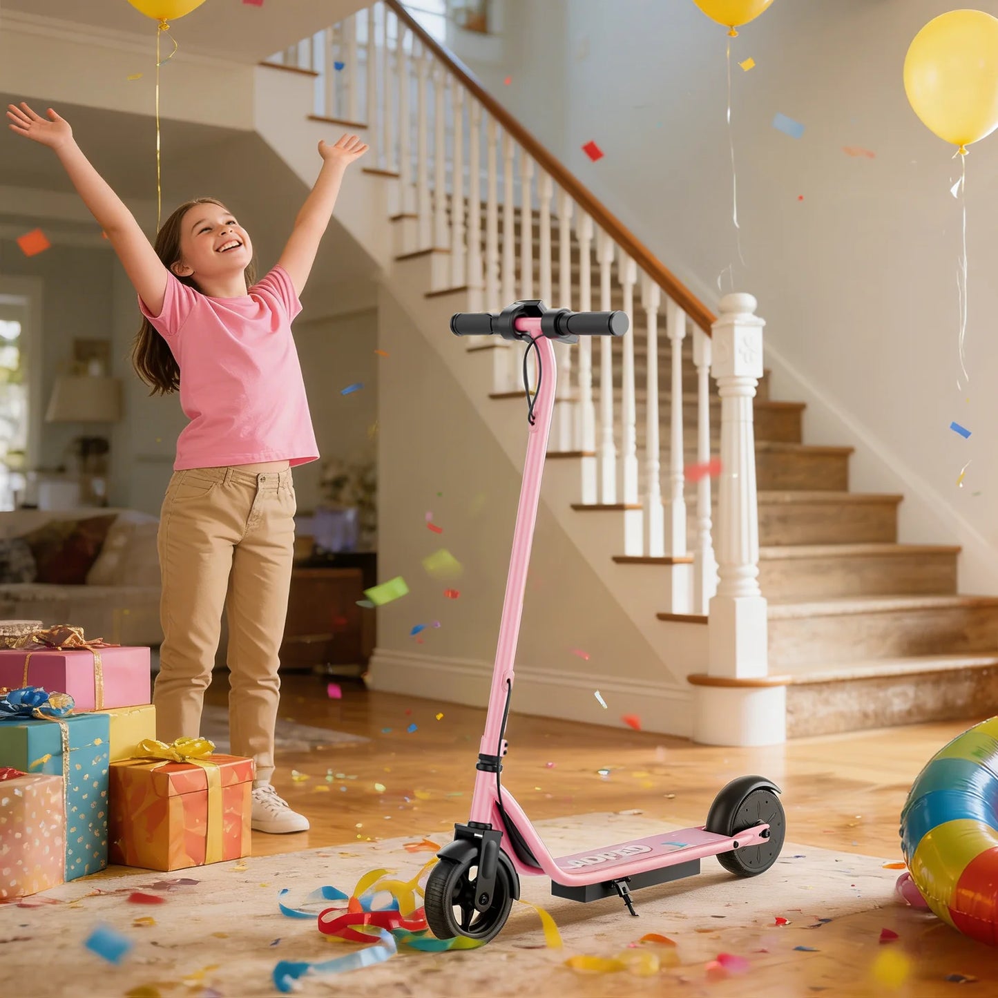 Ladped Kids Electric Scooter 3 Speed Modes 10 Mile Range 250W