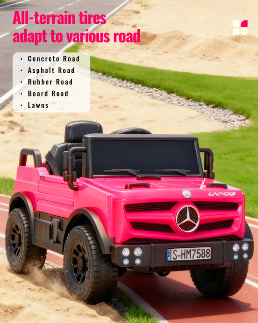 HIMEILI 12V Mercedes Benz Unimog Ride On Car For Kids Remote Control