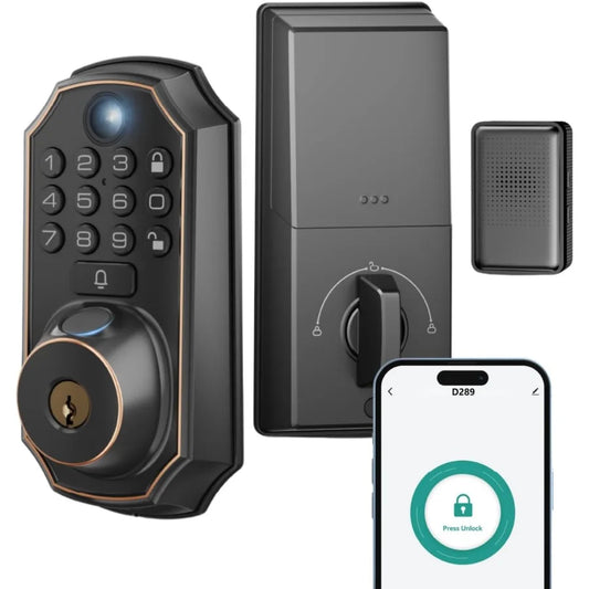 SHXI Keyless Entry Door Lock With Camera And Fingerprint