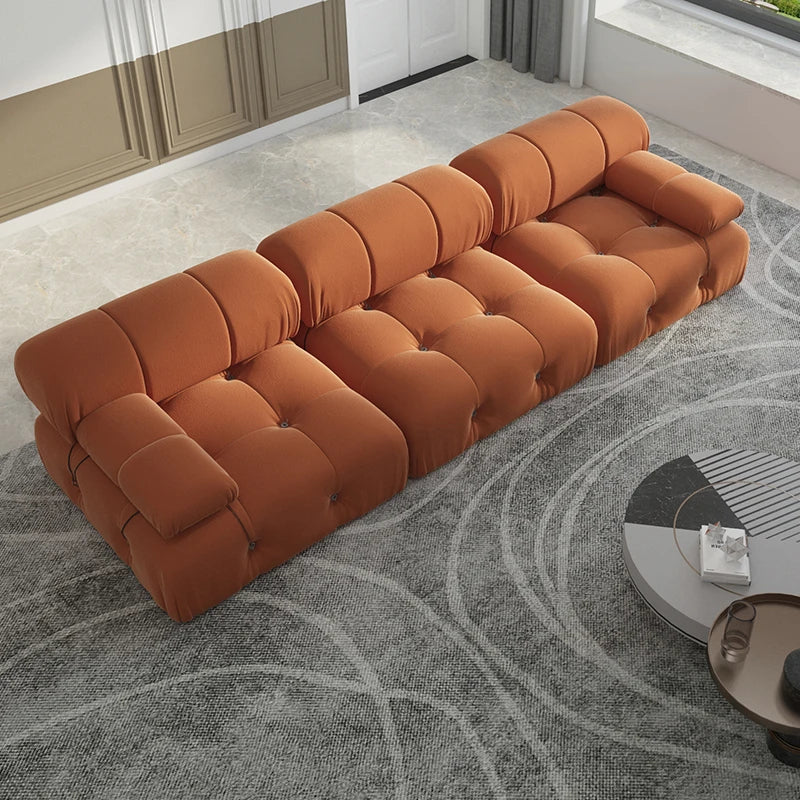 Sdorens Velvet Minimalist Modular Sectional Sofa Modern Convertible Living Room