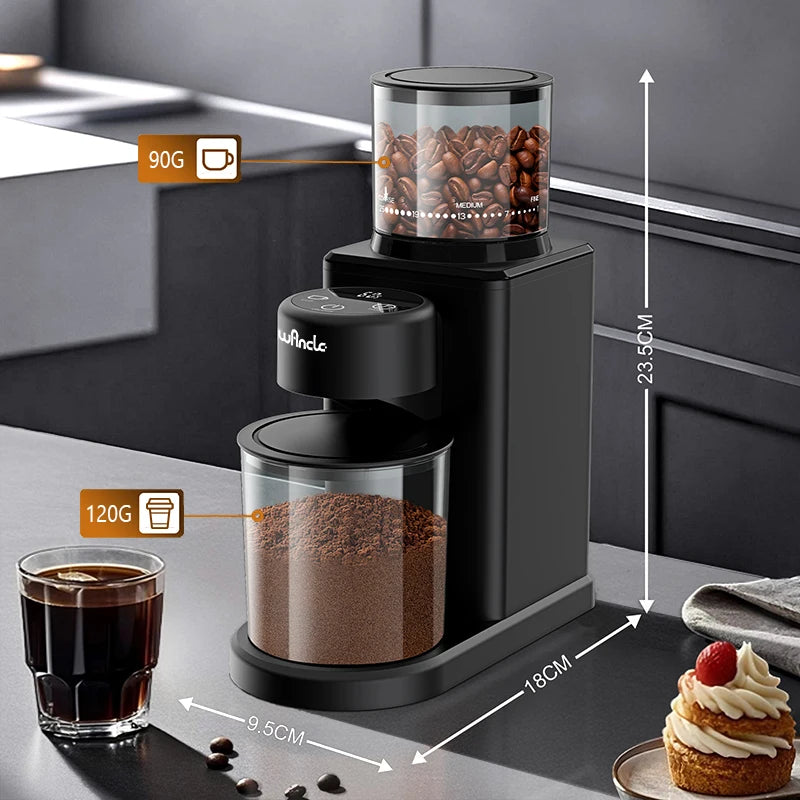 KIRAINAFLY Automatic Conical Burr Coffee Grinder With Touchscreen
