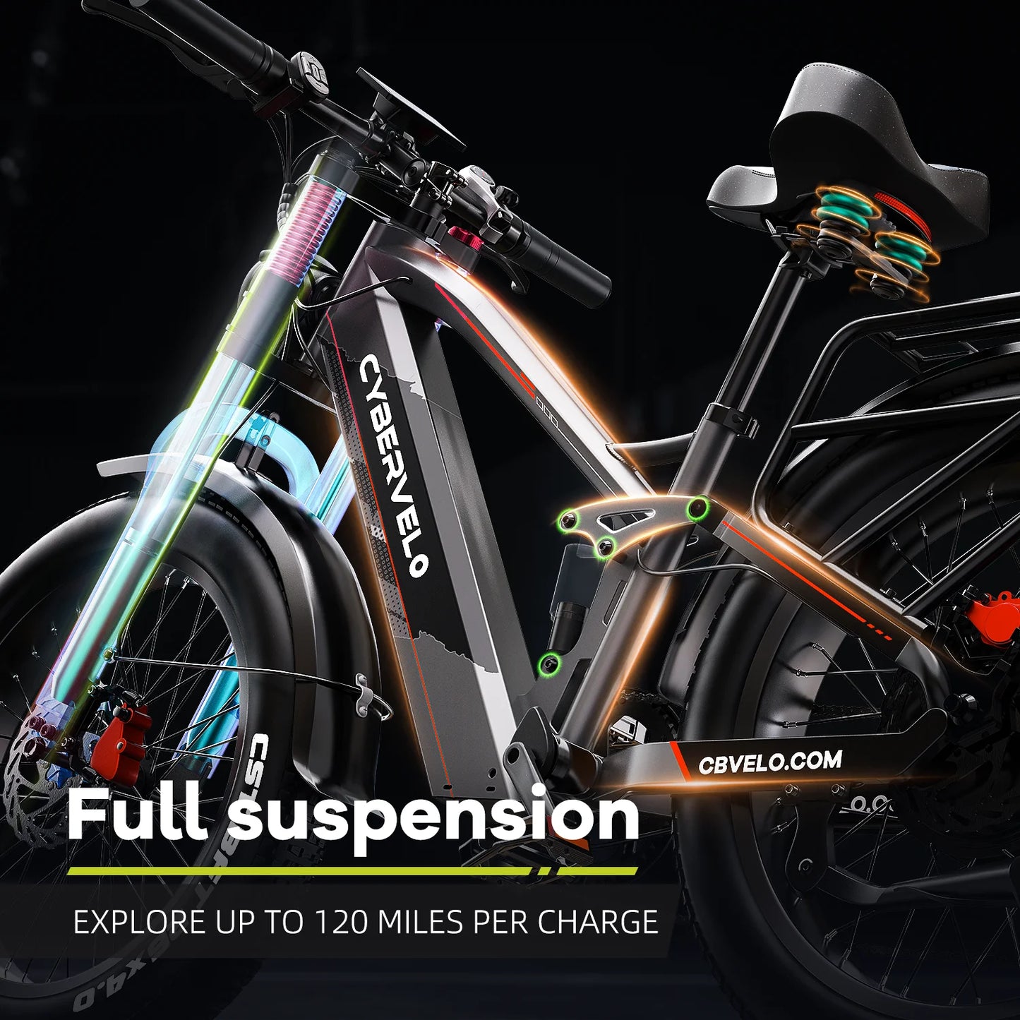 CYBERVELO EK9 5000W Off Road Electric Bike With 60V Battery