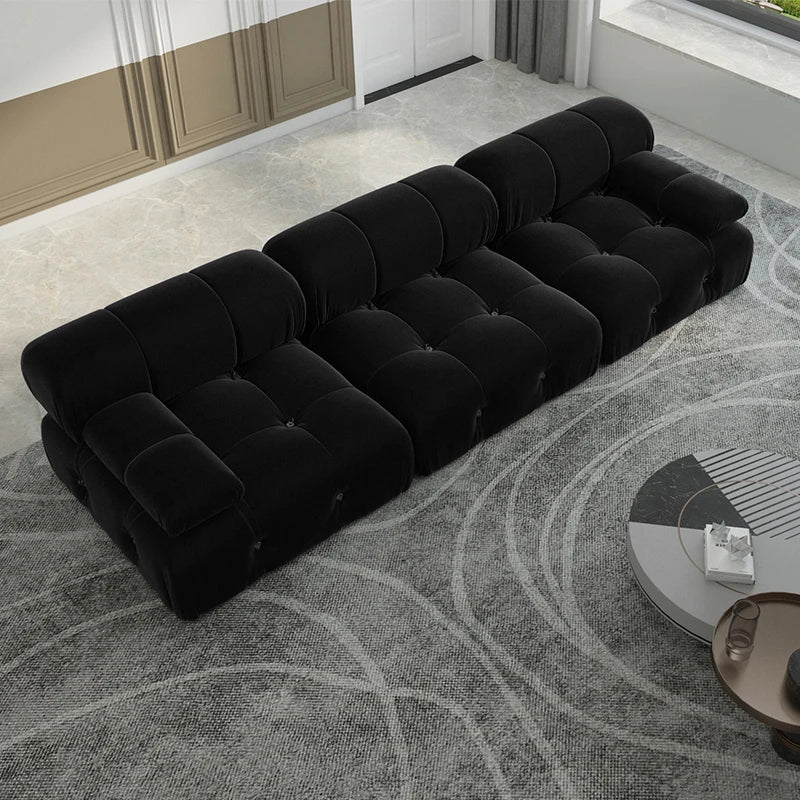 Sdorens Velvet Minimalist Modular Sectional Sofa Modern Convertible Living Room