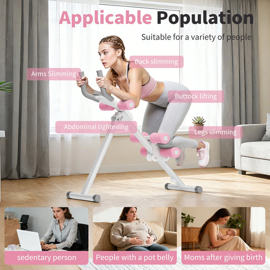 Foldable Ab Machine Core Workout Equipment 4 Level Waist Toner 250 Lb Capacity