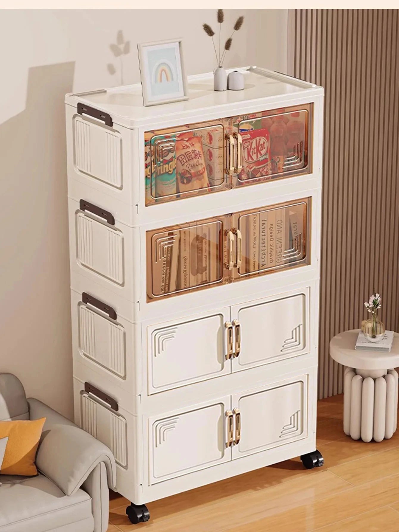 Multifunctional Folding Storage Cabinet Wardrobe Organizer For Home